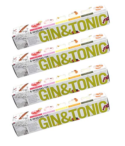 4 x Botanicos gin tonic! Regalo Especias Gin Tonic naturales -Gin & Tonic selección. 6 infusiones variadas para aromatizar tu cóctel