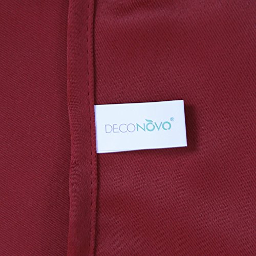 Deconovo Verdunkelungsvorhang Ösen Gardinen Wohnzimmer Vorhang Verdunkelung 245×140 cm Rot 2er set - 5