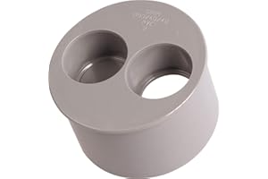 Tampon de réduction PVC gris 2 sorties operculés - Femelle - Ø 100 - 50 - 40 mm - Girpi