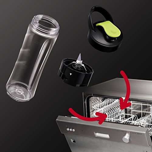 Krups KB203D Standmixer Smoothie to Go Perfect Mix 2000, 0.6 L, 300 W, edelstahl gebürstet / schwarz - 8