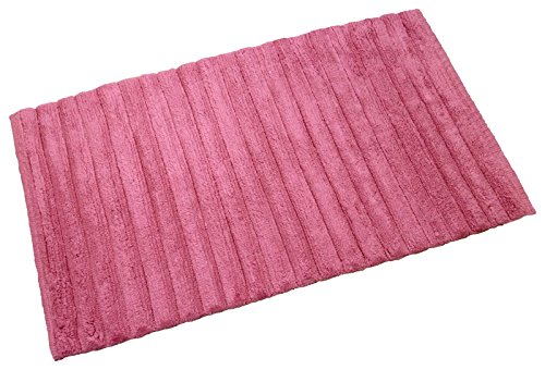 Burma, Badteppich, Badematte, 100% Baumwolle, Badvorleger, Badezimmermatte, Rosa - 3