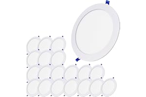 LED ATOMANT Packung mit 20 LED Einbaustrahler Downlight Rund Flach 225mm, 20W, Neutralweiß Farbe (4500K), 1800 Lumen, Driver einschließlich