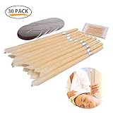 Hopi Ear Candles Ear Wax Remover Candles Ear Candling & Aromatherapy, KOBWA 10Pcs Pure Beeswax Ear Candles with 10Pcs Protective Discs and Cotton Swab for Blocked Ears