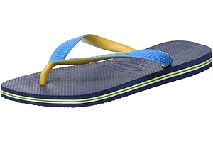 Havaianas Brasil Mix, Infradito Unisex - Adulto, Navy Blue Turquoise Burned Yellow, 39/40 EU