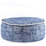 Luxus Bohemian Hocker Ottoman -Sitzsack -60x60x20cm Runde Meditationskissen -Boho Chic Zimmer Dekor -  Boden Sitzplätze  - Bodenkissen - Mandala Leben Art Luxus Bohemian Hocker Ottoman -Sitzsack -60x60x20cm Runde Meditationskissen -Boho Chic Zimmer Dekor -  Boden Sitzplätze  - Bodenkissen - Mandala Leben Art