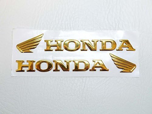 175x25mm Gold Wings Motorbike Badge Emblem Motorcycle Fuel Petrol Tank Decal
