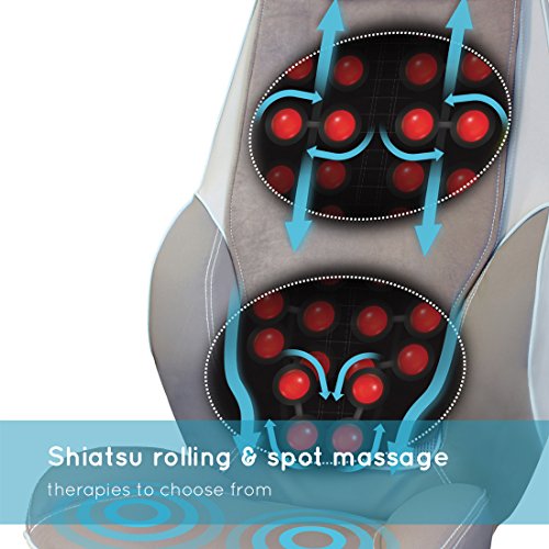 HoMedics Appareil de massage shiatsu pour le dos et les épaules - Fauteuil de massage réglable, tension 3 réglages de zone, Tout, Muscles du haut et du bas du dos, Vibration, Chaleur apaisante - Noir HoMedics Appareil de massage shiatsu pour le dos et les épaules - Fauteuil de massage réglable, tension 3 réglages de zone, Tout, Muscles du haut et du bas du dos, Vibration, Chaleur apaisante - Noir