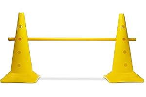 ‎SPORTIKEL24 SPORTIKEL24 Kombi Kegel-Hürde – Steckhürde für Agility Training – Sprung- & Slalom-Hütchen für Hund, Sport, Pferd & Kind – 50 cm
