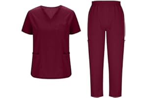 DXANDN Ensemble Infirmiere Femme Costume Deux pièces Uniforme Medicale Costumes D'infirmière Uniforme De Travail Vêtements Médical Secretaire Medicale Pas Cher Soldes Tenue Infirmiere