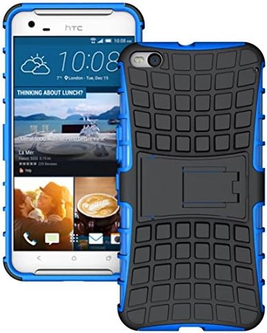 DBIT HTC X9 Case, High Quality Slim Soft TPU and PC Rugged Durable Protective Case Cover with Kickstand for HTC One X9,Blue