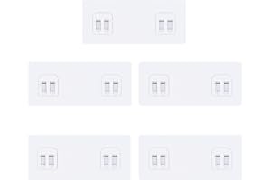 YASONIC 5 Pezzi Ganci Adesivi Doccia, Adesivi Ganci in plastica per Mensola Doccia Porta Sapone, Ganci Autoadesivi trasparenti, adesivi super forti impermeabile