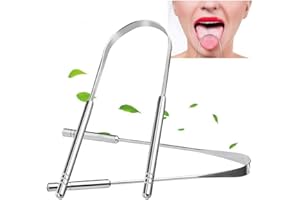 USMLICER 2 Pièces Gratte Langue, Gratte Langue Cuivre Racles-langue Utilisé pour Langue, Nettoie Langue