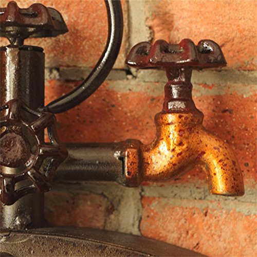 YANZHEN Retro Walled Badezimmer mit Make-up-Spiegel Industrial Wind Wasserhahn Spiegel Eisen Dekorative Anhänger Kreative Home Beauty Mirror Großes Muttertagsgeschenk - 6