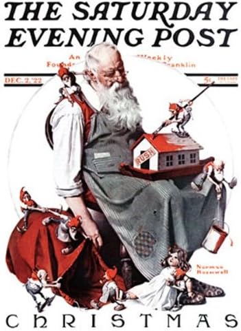 MASTER PIECES PUZZLES ROCKWELL SANTA WITH ELVES