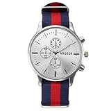 Fenkoo Unisex Armbanduhr Quartz / Stoff Band Bequem Weiß / Blau / Rot Marke