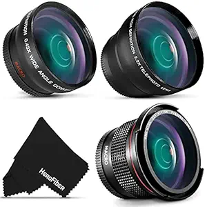 PRO 58mm Lens Attachment for all 58mm Lenses (4) Fisheye + Tele & Wide Angle Set)