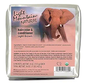 Light Brown : Light Mountain Natural Bulk Hair Color and Conditioner, Light Brown, 16 Ounce