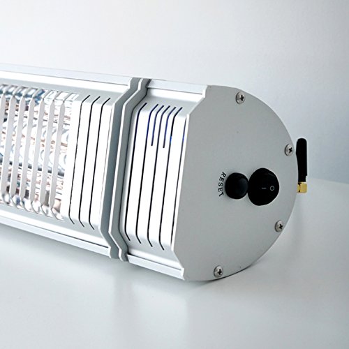VASNER Infrarot Heizstrahler Appino 20 silber – Terrassenstrahler – Infrarotstrahler – Fernbedienung und App Steuerung – 2000 Watt - 3
