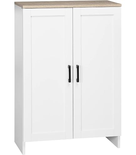 Buffet Salle à Manger Paulo L 93cm Pin Massif Blanc - 2 Tiroirs 2 Portes Meuble Rangement