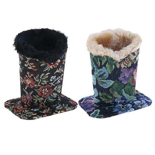 Preisvergleich Produktbild IPOTCH 2 Stück Plüsch Gefütterter Brillenhalter Brillenständer Stifthalter für Schreibtisch oder Bürotisch