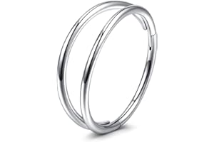 VFUN 20G 18G 16G Nose Ring 316L Surgical Steel Hinged Clicker Ring Moon Septum Ring Segment Nose Clicker Conch Piercing Jewellery Helix Cartilage Earring Tragus Hoop Ring