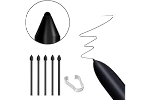 SESOCSEO 5 sztuk oryginalnych stalówek S Pen do Samsung Galaxy S Pen Tips do Tab S10 / S9 / S8 / S7 / S6 / S24 / S23 / S22 / S21 / Note 20 / Note 10 Wszystkie wersje (5 szt. czarny)