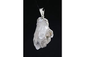 MINERAL IMPORT Colgante Drusa de Cuarzo Bruto Minerales y Cristales, Belleza energética, Meditacion, Amuletos Espirituales