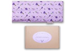 Lamare Coussin chauffant aux graines de blé et de lavande avec housse en coton lavable Pour coliques et douleurs cervicales 48 x 15 cm Motif lavande