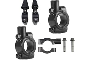 Xisfriean 2 Pieces10mm Handlebar Mirror Mount Clamps Universal Handlebar Mirror Bracket M10 Motorcycle Handlebar Mirror Holder for Motorbike Bicycle Dirt Bike ATV, 3.15 inch