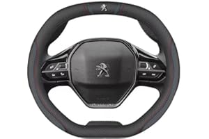 TYREEDE Cache Volant Voiture, pour Peugeot 208 308 2008 SW 5008 GT Line Rifter 2016-2022 Volant Antidérapant Véhicules Couvre Respirant Protege Volant Voiture