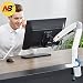 Produktbild NB North Bayou® F100A 22" - 35" Monitorhalterung Professionell Bildschirmhalterung Stabile Monitor Tischhalterung Monitor Arm Frei Drehbar 360° mit Zwei USB (F100A Weiß 22" - 35")