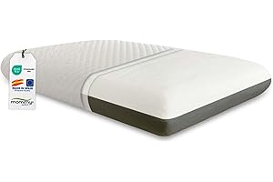 MOMMY CONFORT - Almohada Viscoelastica 60 cm Premium - Doble Firmeza: Lado Gris Firmeza Media y Lado Blanco Firmeza Blanda - Funda Lavable Bambú + Cremallera + Funda Interior, Fabricada España