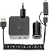 Produktbild MEDION LIFE E69386 (MD 84922) USB Ladegerät mit Auto-Adapter (5 Volt, 2.1 Ampere, Micro USB, Mini USB) schwarz