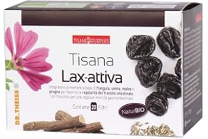 DR.THEISS Dr. Theiss Tisana Lax-Attiva - Tisana Finocchio Confezione 20 Filtri - Integratore Alimentare Pancia Piatta, Gonfiore Addominale e Sollievo allo Stomaco, con Frangula, Senna, Malva e Prugna
