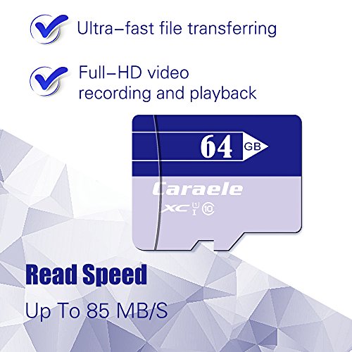 Caraele Memory Card Up to 80 MB/s Class 10 for Smartphone Tablet BY