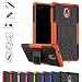 Produktbild Nokia 3 Hülle,Mama Mouth [Heavy Duty] Rugged Armor stoßfest Handy Schutzhülle Silikon Tasche Ständer Hülle Case mit Standfunktion für Nokia 3 Smartphone,Orange