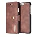 Armor DG MING Apple iPhone 6s Flip Cover Vintage Genuine Leather Wallet Case Flip cover Magnetic Detachable Leather Back Cover 3 Card Slots 1 Cash Slot Removable Cover Case with Card Holder for Apple iPhone 6s (Red Taupe) RS.1500.00