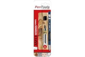PenTools by Pentel AM13 ołówek automatyczny, grubość kreski 1,3 mm dla rzemieślników i stolarzy, w zestawie 8 wkładów precyzyjnych
