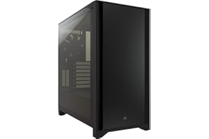 Corsair 4000D Case ATX Mid-Tower con Vetro Temperato, Pannello Anteriore in Puro Acciaio, Pannello Laterale in Vetro Temperato, Ampio Spazio Interno, Due 120 mm Ventole Incluse, Nero