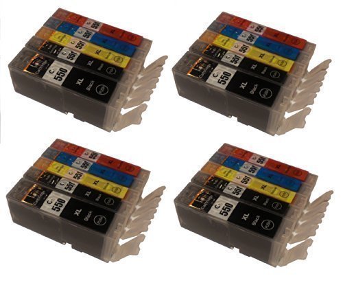 20 Tintenpatronen MIT CHIP für Canon mit FREIE FARBAUSWAHL IP 7200 Serie iP7250 ip8700 Serie iP8750 MG5400 Serie MG5450 MG 5500 Serie MG5550 MG5600 Serie MG5650 MG6300 Serie MG6350 MG6400 Serie MG6450 MG6600 Serie MG6650 MG7100 Serie MG7150 MG7550 iX6850 MX725 MX925 ersetzt PGI-550 und CLI-551 Pixma Serie mit Chip