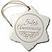 Produktbild 3drose Orn _ 154496 _ 1 54. Jahrestag Geschenk Gold Text für Hochzeitstage 54 Jahre Married Porzellan Schneeflocke Ornament, 3 Zoll