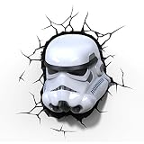 Star Wars Stormtrooper Light FX LED Kinderlampe Wandlampe - Nachtlicht für kinder mit automatische Abschaltung und wandaufkleber