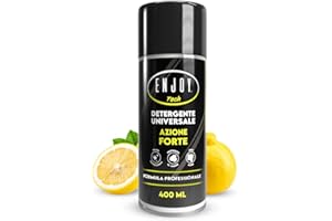 ENJOY TECH Detergente Universale Professionale Spray 400ml – Multiuso Casa & Auto – Anti-Aloni, Tessuti, Vetri, Cruscotti, Pelle & Alcantara, Interni Auto – Formula Professionale Made in Italy