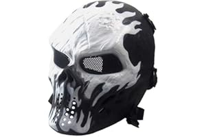 ATAIRSOFT Tactical Airsoft Paintball CS Protect Full Face Malla de Metal para Halloween Cosplay Hockey BB Iron Masquerade