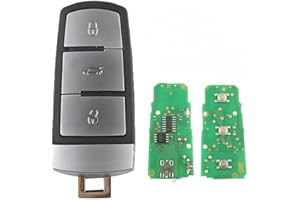 ONETOP1 Llave Funda de Coche Mando a Distancia para VW Passat B6 3C B7 Magotan CC Medio Smart 3Buttons 433MHZ ID48 Chip