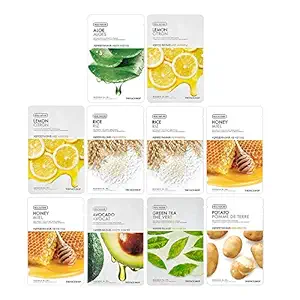 The Face Shop Real Nature Glowing Bride Masksheet Combo (Pack of 10)