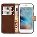 Produktbild iPhone 8, iPhone 7 Lederhülle | JAMMYLIZARD Ledertasche [ Retro Series ] Leder Hülle Flip Case Cover Schutzhülle mit Kartenfach, Braun