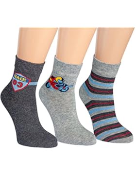 Vitasox Kurzschaft Socken Baumwolle Jungen Ringel Motiv Sneakersocken ohne Naht