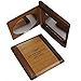 Personalised wooden compact mirror in walnut & maple