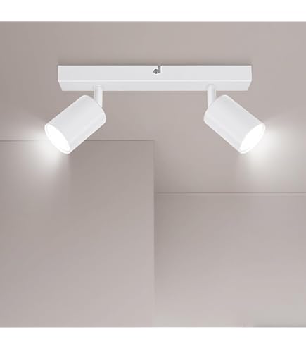 Christoph Palme Deckenleuchte EIFEL Schwarz - 2-flammige Spotleiste Mit Kristall Pendel